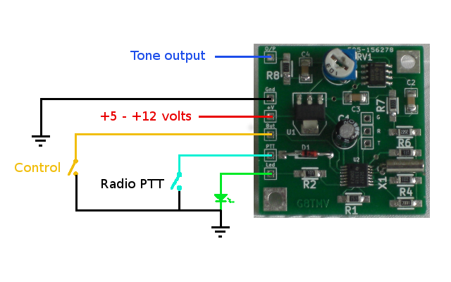 CTCSS encoder board connections