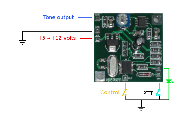 CTCSS encoder board connections