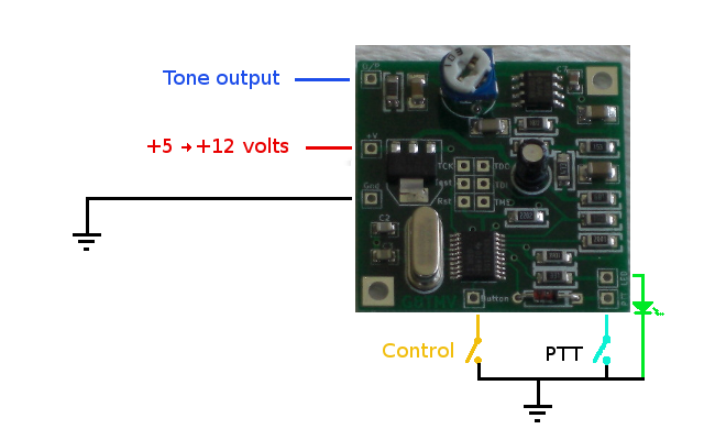 CTCSS encoder board connections