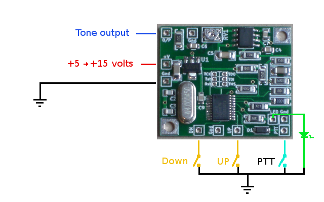 CTCSS encoder board connections