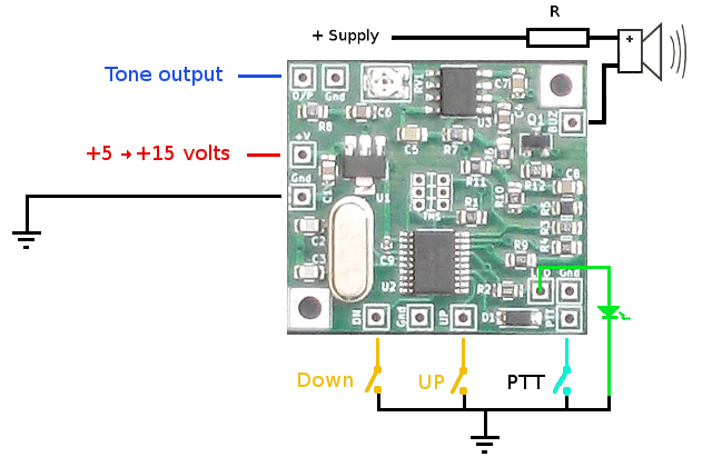 CTCSS encoder board connections