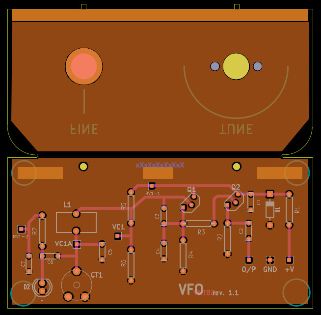 VFO pcb rev 1.1